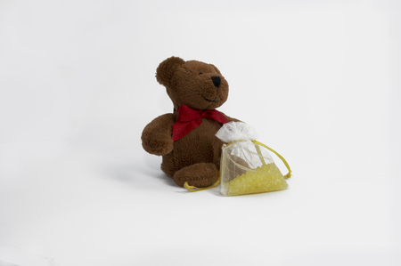 the nice bear brought a sack with diamondsの写真素材