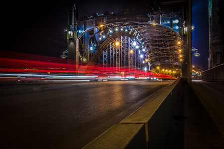 famous Golden Gate Bridge, San Francisco at night, USAの写真素材
