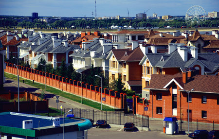 Beautiful suburban homes, Summer, Kazan - Russia, Russia, Beauty, Beauty In Natureの写真素材