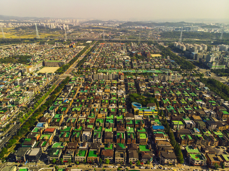 City aerial viewの写真素材