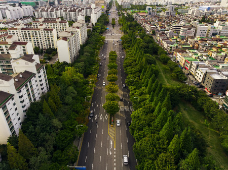 City aerial viewの写真素材