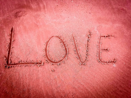 Love word on beachの素材