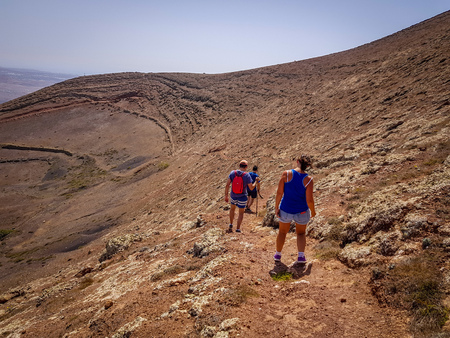 White Mountain Volcano on the island of Lanzarote, Canary Islands. Spainのeditorial素材