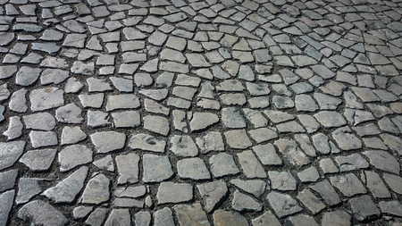 Paved ground for use in background. Lisbon, Portugalの写真素材