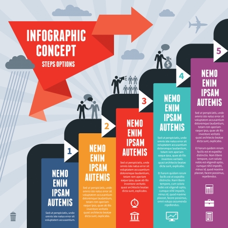 Infographic Business Concept Steps Optionsのイラスト素材