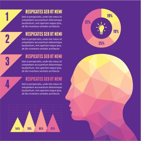 Infographic Concept with Human Headのイラスト素材