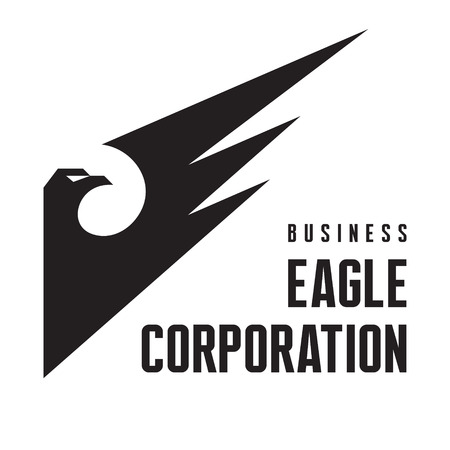 Eagle Corporation - Logo Sign in Classic Graphic Style for Business Companyのイラスト素材