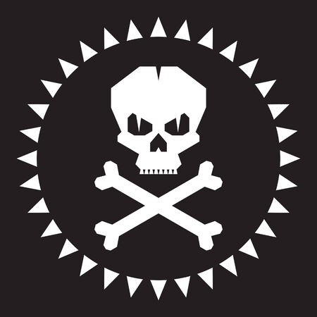 Skull Vector Illustration. Original graphic sign.のイラスト素材