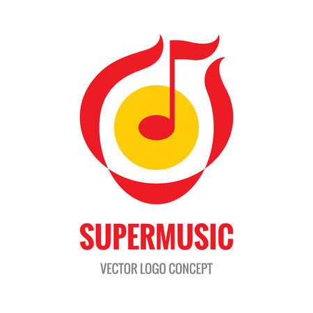 Super Music - vector concept illustration. Music note . Abstract music のイラスト素材