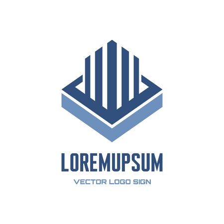 Abstract vector icon concept illustration. Real estate icon. Vector icon template. Design element.のイラスト素材