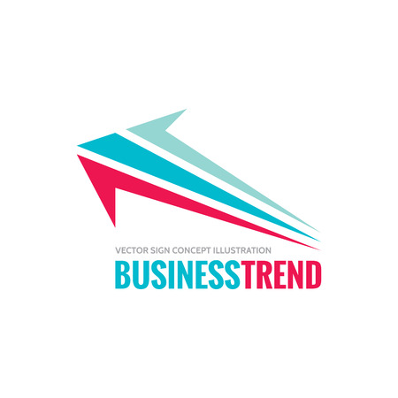 Business trend - template concept illustration. Development sign. Abstract arrow. Design element.のイラスト素材