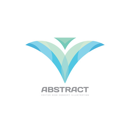 Abstract petals - vector template concept illustration. Flower and leaves creative sign. Design element.のイラスト素材