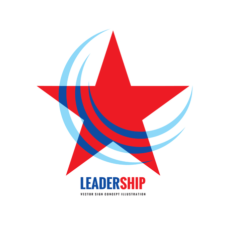 Star - vector template concept illustration. Leadership sign. Abstract geometric creative icon. Design element.のイラスト素材
