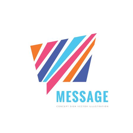 Message concept vector  template design. Consult creative sign. Talking chat icon.のイラスト素材