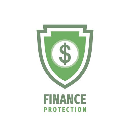 Finance protection - vector logo design. Business security icon. Dollar protect sign.のイラスト素材