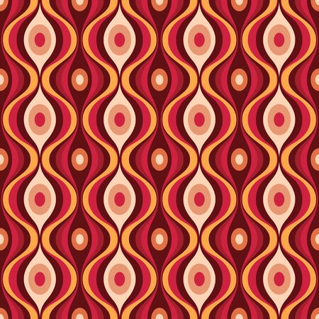 Mid-century modern art vector background. Abstract geometric seamless pattern. Decorative ornament in retro vintage design style. Atomic stylized backdrop.のイラスト素材