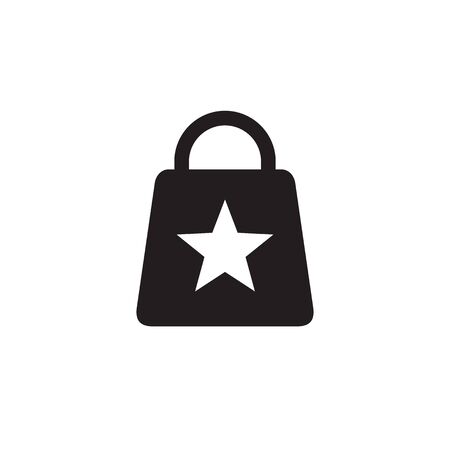 Shopping bag - web black icon design. Vector illustration.のイラスト素材