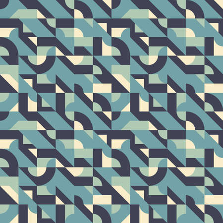 Background vector abstract design. Geometric seamless pattern in blue color. Decorative mosaic wallpaper. Vector illustration.のイラスト素材