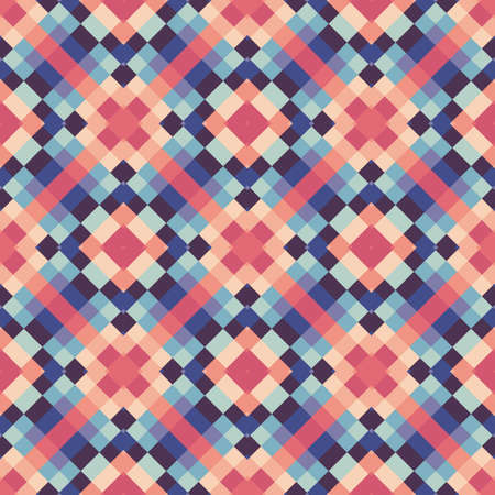 Background abstract geometric style. Seamless pattern design. Red & blue colors. Vector...