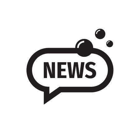News speech bubble icon design. Reportage message sign. Vector illustration.のイラスト素材