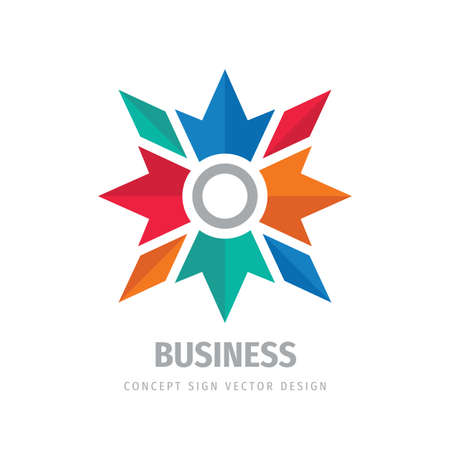 Star travel direction concept business development logo design. Communication sign. Business investment success strategy creative icon symbol. Social media alliance sign. Vector illustration.のイラスト素材