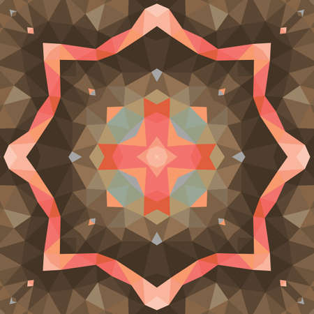 Abstract geometric background. Seamless pattern design. Mosaic decorative structure. Vector illustration. Magic mandala.のイラスト素材