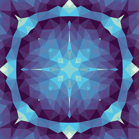 Abstract geometric background. Seamless pattern design. Mosaic decorative structure. Vector illustration. Magic mandala.のイラスト素材