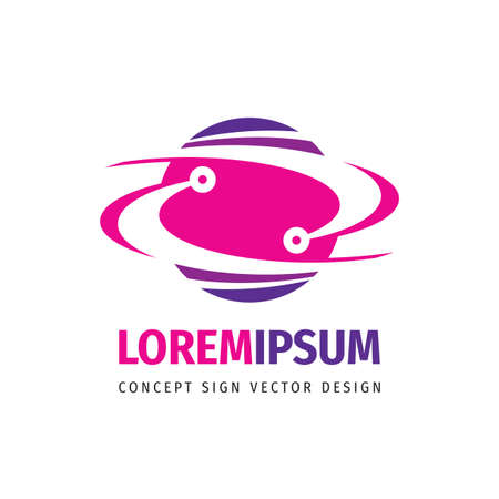 Global network design. Electronic technology symbol. digital chip sign. Network communication concept symbol. corporate identity sign.のイラスト素材