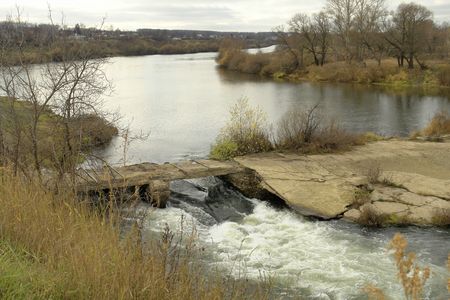 Old dam on the river Don