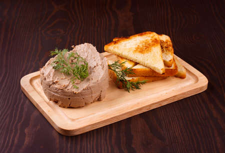 toasts with pate on devyani tablet