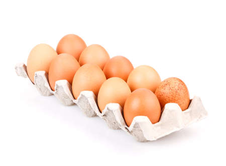 eggs isolated on whiteの写真素材