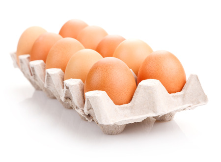 eggs in trayの写真素材
