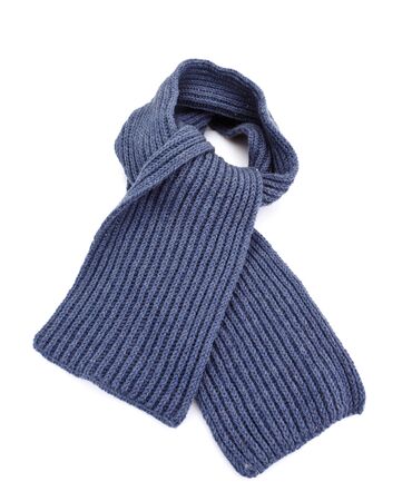 grey scarf isolated  on whiteの写真素材