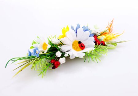 flower arrangement on a white backgroundの写真素材
