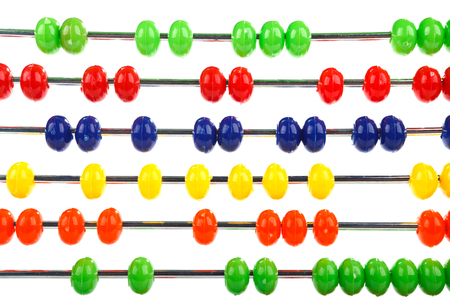 Colorful Abacus on a white backgroundの写真素材