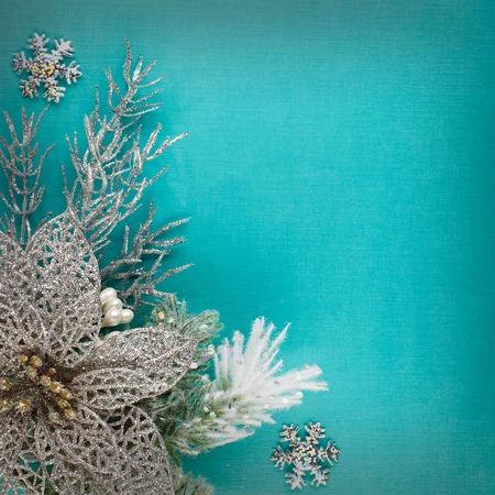 Winter blue background with space for text or imageの写真素材