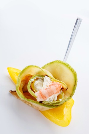 Delicious Appetizers  buffet,  settee with apple and pepper  on  white backgroundの写真素材