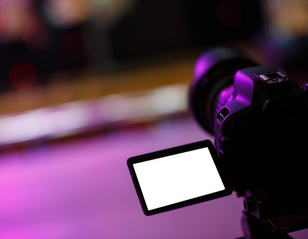 Camera Operator, Camera, Movie Camera near the podiumの写真素材