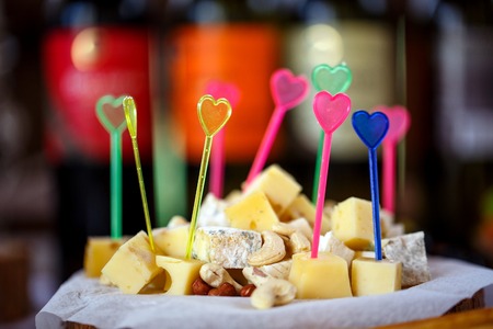 smorgasbord, wedding buffet decorations, cheese and nutsの写真素材