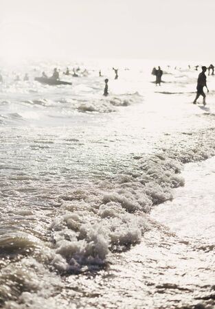 Sand beach and wave. summer time. Oceanic waterの写真素材