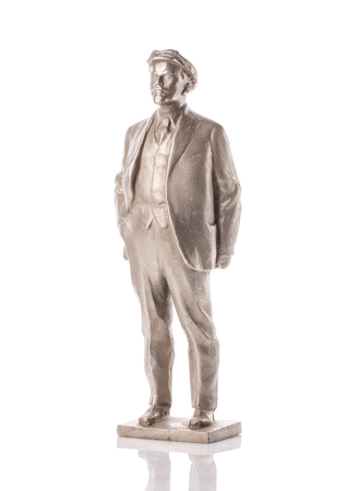 Figure communist movement leader Vladimir Lenin on a white backgroundの写真素材