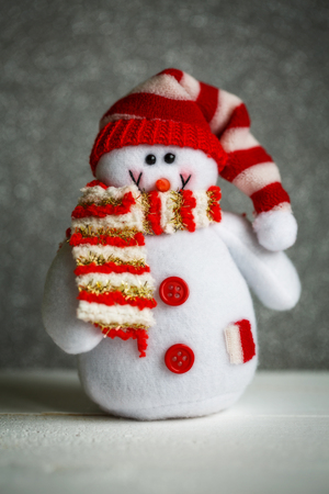 Christmas Doll : Snowman with hat and scarf for Christmas decoration.の写真素材