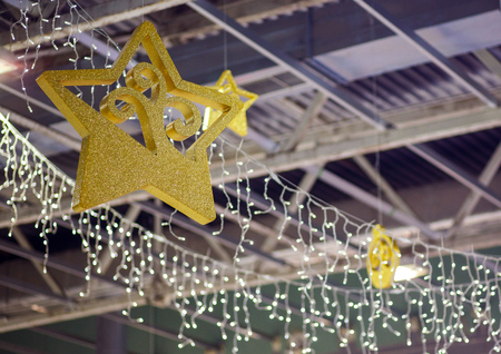 Wonderful Christmas decorations that emphasize festive mood in your home.の写真素材