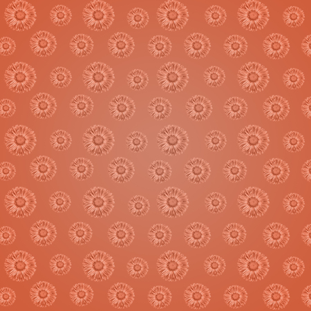 Aster flowers made with nasturium mango gradient for background. Abstract texture. Greeting card for woman. Luxury color. Fresh and rich illustrationの写真素材