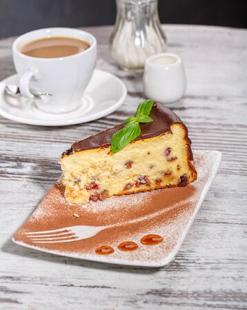 An original dish with a cup of coffeeの写真素材