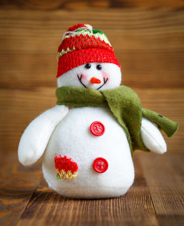 Christmas Doll : Snowman with hat and scarf for Christmas decoration.の写真素材