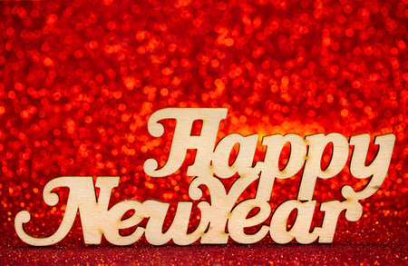 Abstract background. New year wooden inscription inscription.の写真素材