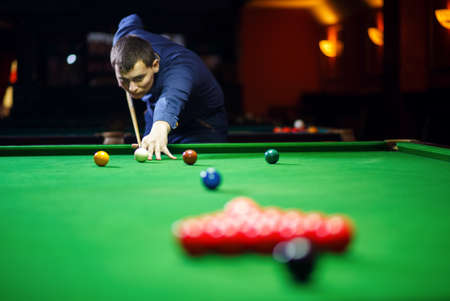 Ball and billiards Playerの写真素材