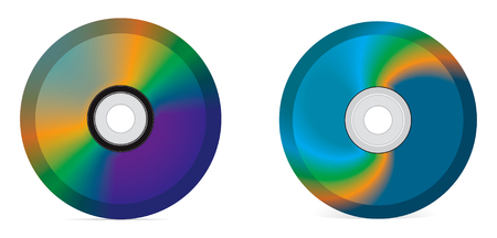 Vector realistic pictures of CD and DVDのイラスト素材