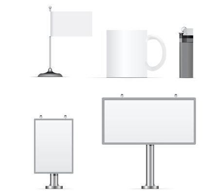 Vector set of design elements for corporate identity. Easily put your logo and redaction.のイラスト素材